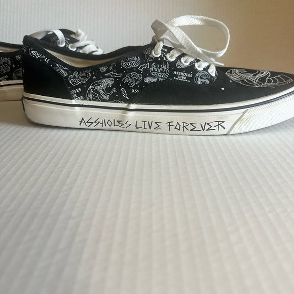 Assholes live forever van’s converse type of  men’s sneakers size 12 - Picture 2 of 11